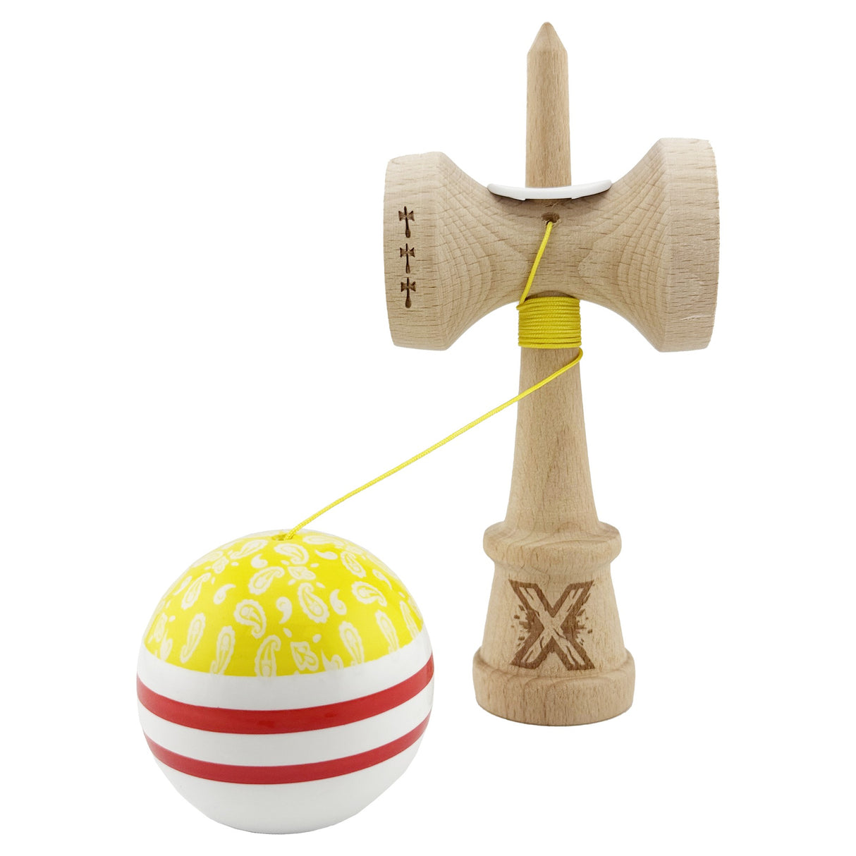 Kendama X Chicanos Original, Big Cups V3, Gaura in Baza, Super Sticky, Ata 55cm, Rulment Metalic