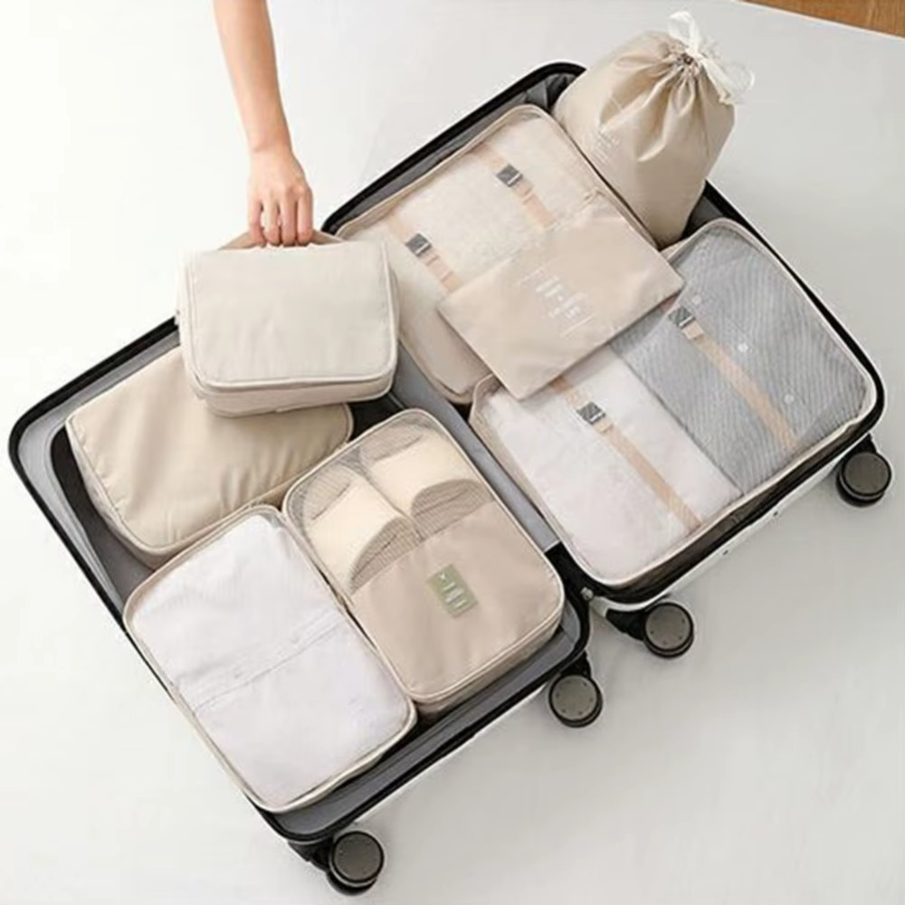 Set of 7 Luggage Organizers, Shoe Bag, Makeup Bag, for Travel, Waterproof