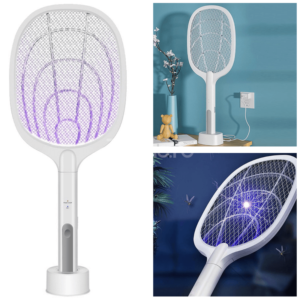 Paleta Electrica Anti-Daunatori, Incarcare USB, Lampa UV, Impotriva Tantarilor si Insectelor
