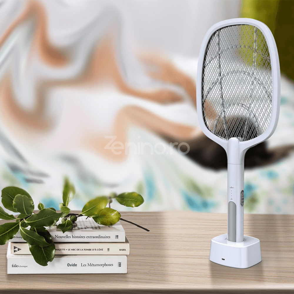Paleta Electrica Anti-Daunatori, Incarcare USB, Lampa UV, Impotriva Tantarilor si Insectelor