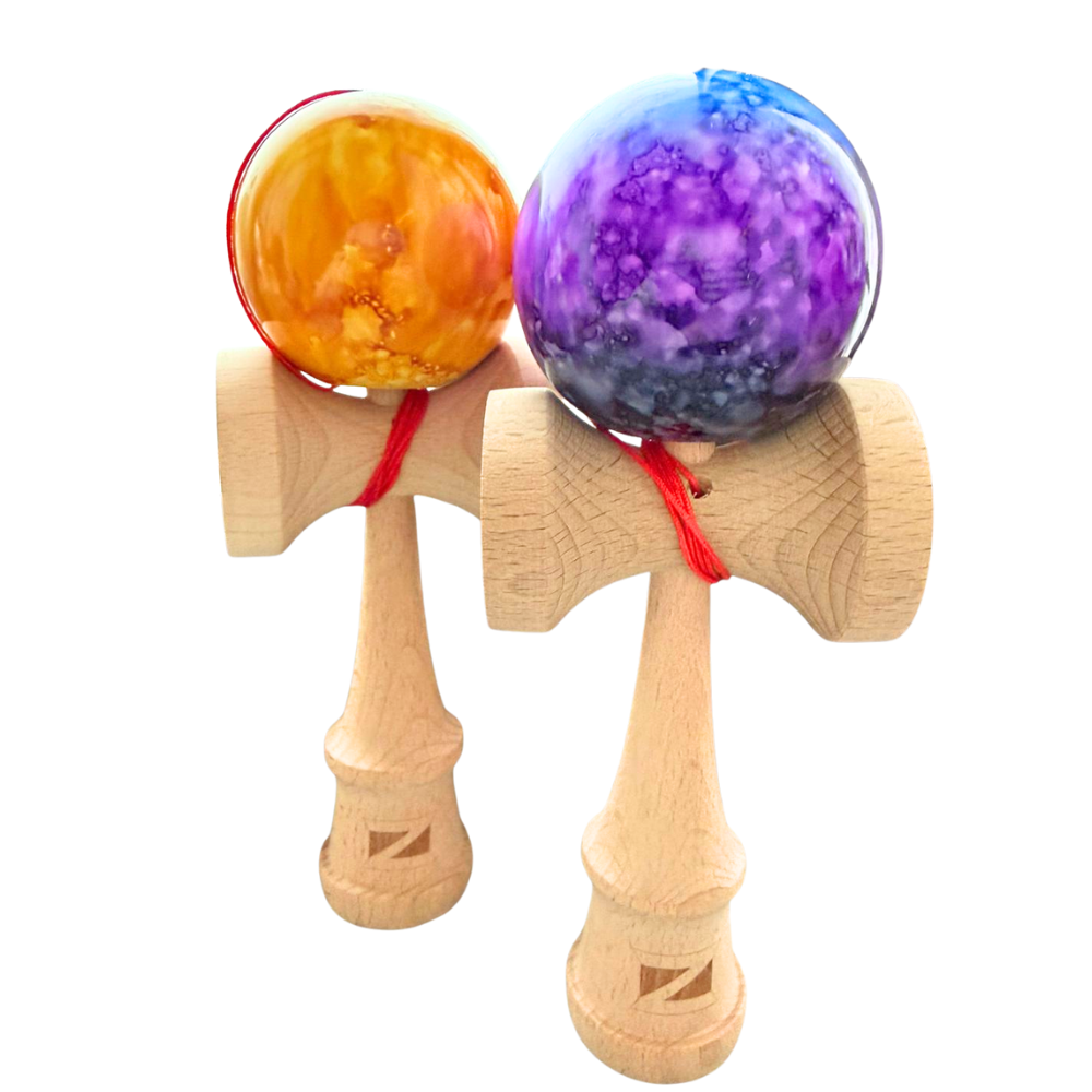 Kendama Zenuk Original, Big Cup, Lemn, Copii si Adulti, Joc Interactiv, Sac Catifea