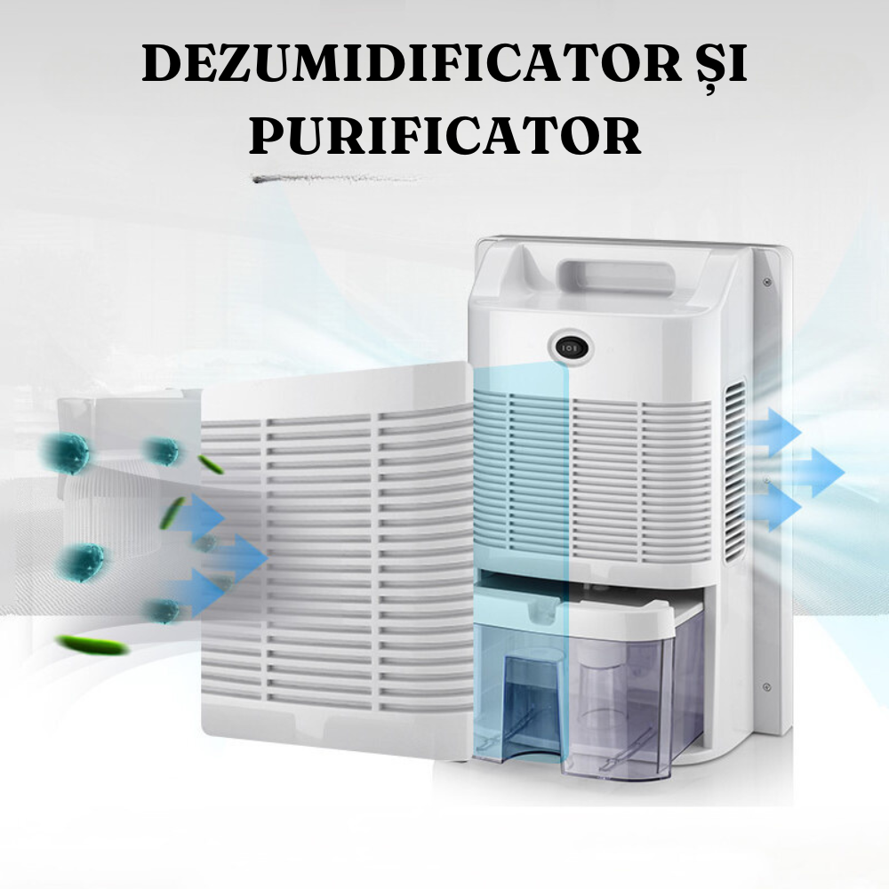 Dezumidificator Electric, 650ml/zi, Anti-Mucegai, Rezervor 1800ml, 90W, Silentios