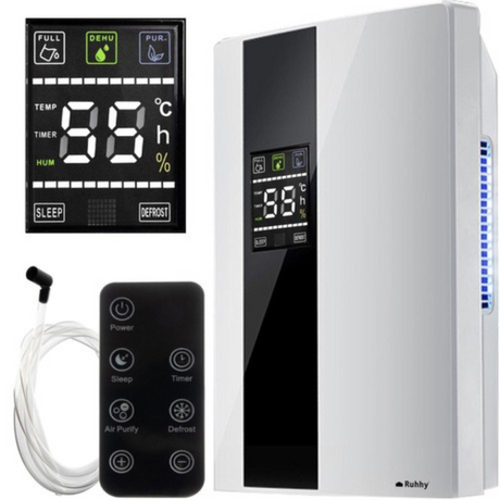 Dezumidificator Electric, 650ml/zi, Anti-Mucegai, Rezervor 1800ml, 90W, Silentios