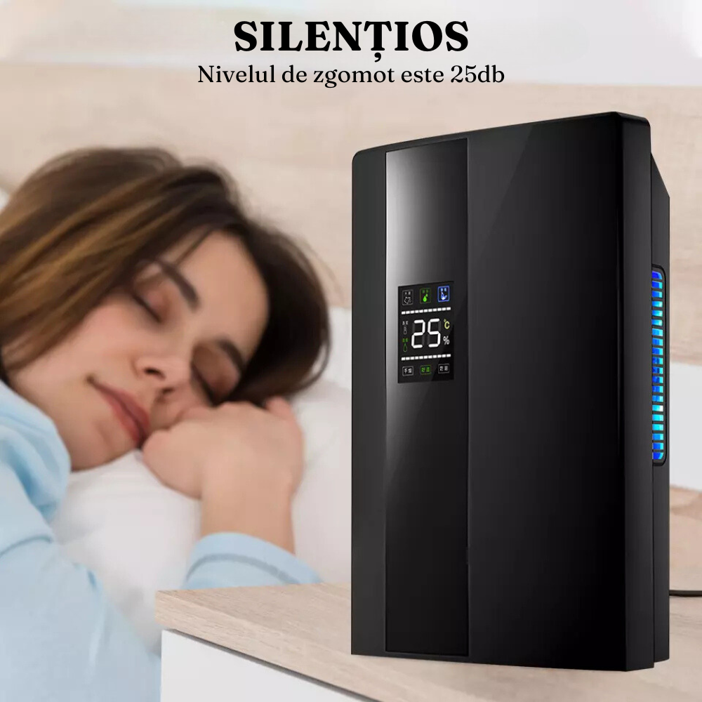 Dezumidificator Electric, 650ml/zi, Anti-Mucegai, Rezervor 1800ml, 90W, Silentios