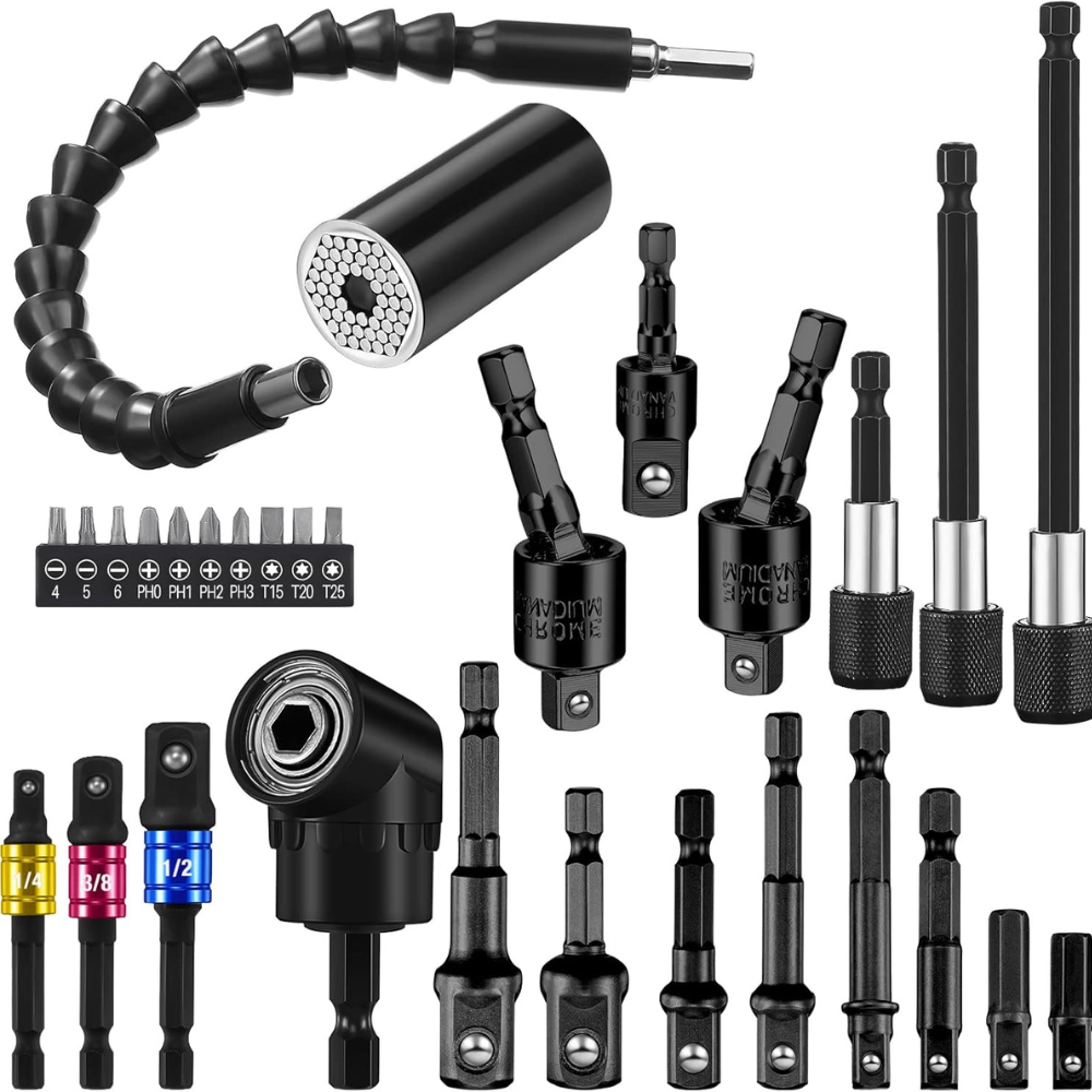 Set 31 Capete Magnetice, Adaptor Biti, Compatibil Bormasina, Chei Manuale