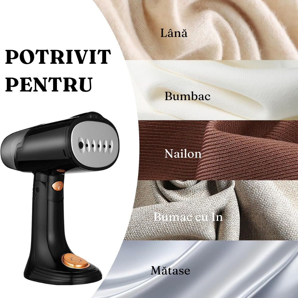 Aparat de Calcat Vertical cu Aburi, 1500W, Rezervor 138ml, Portabil, Functie Anti-Calcar
