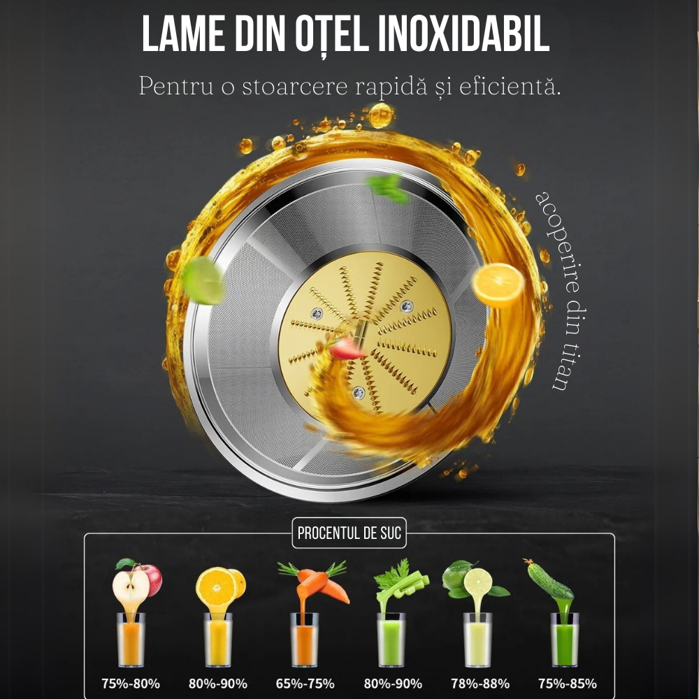 Storcator de Fructe, 1200W, 3 Trepte Viteza, Recipient Suc 1250ml, Lame Otel