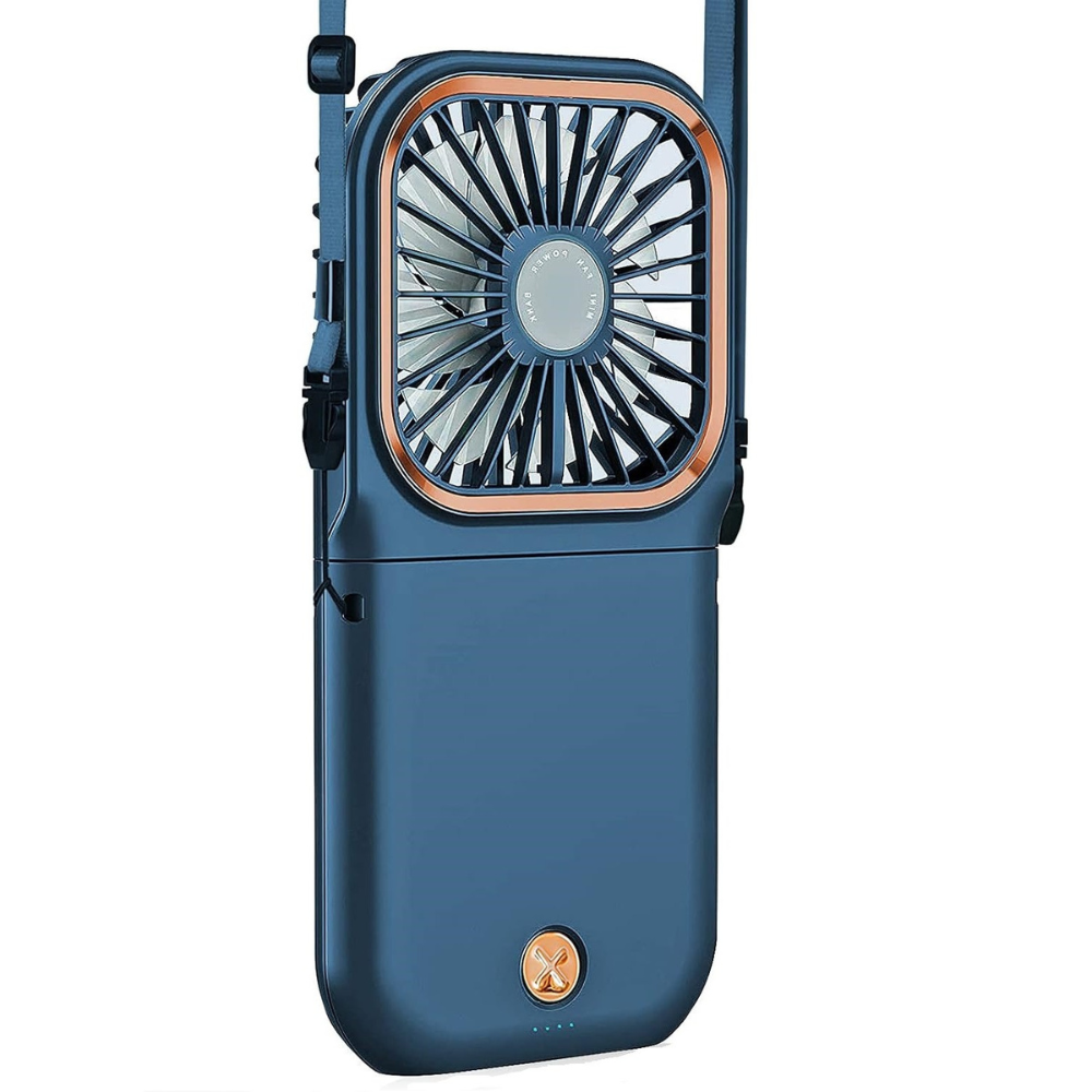 Mini Ventilator Portabil, 3 Viteze, 3000mAh, Suport Telefon, Pliabil, Incarcare USB