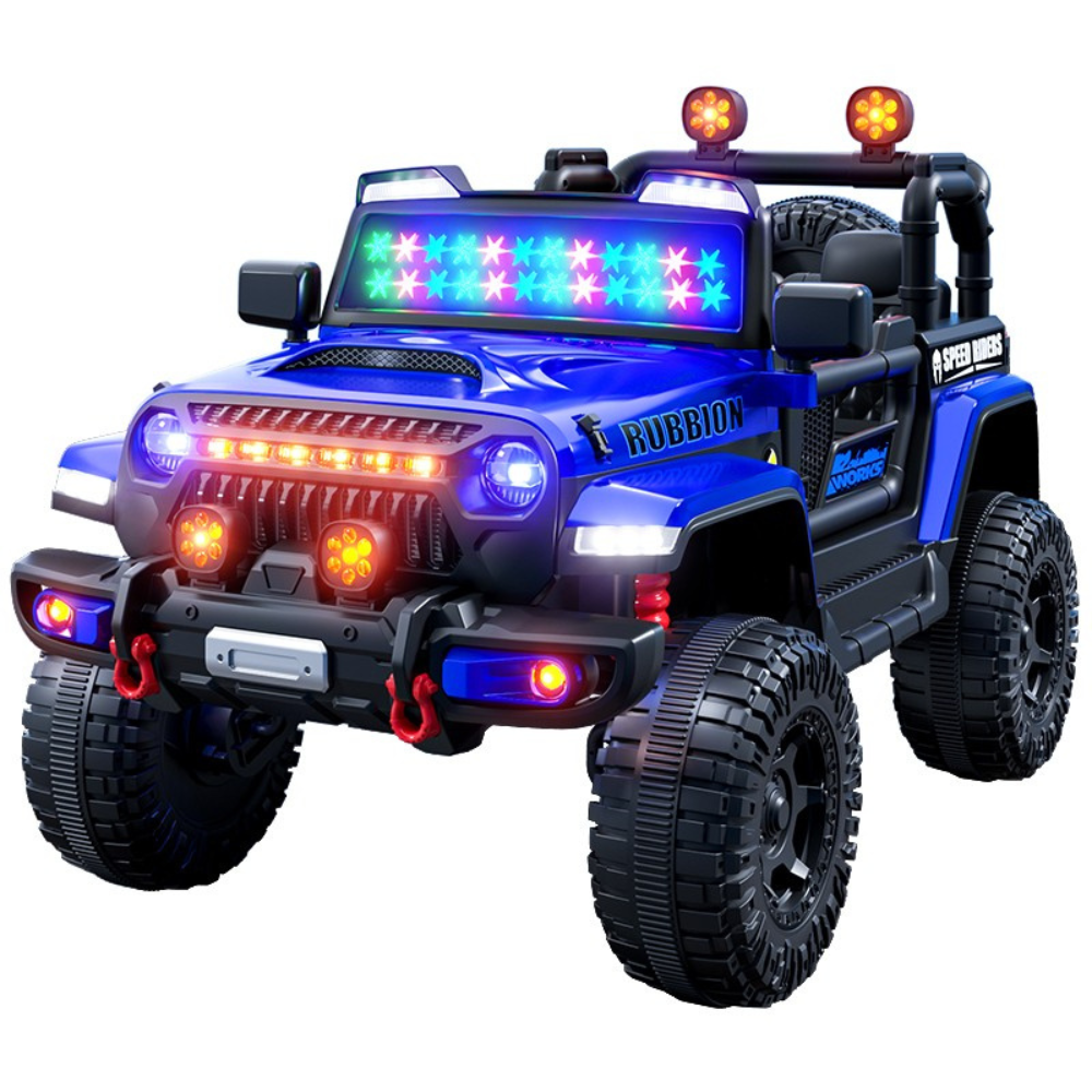 Masinuta Electrica Off-Road, cu Telecomanda, Tractiune Integrala, 12V, 7Ah, Lumina Intermitenta
