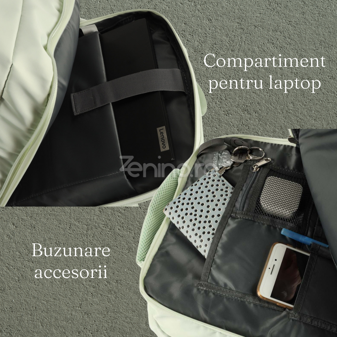 Rucsac de Calatorie, 3-4 Compartimente, Material Impermeabil, Buzunare Suplimentare, Expandabil la 36 L, din Poliester