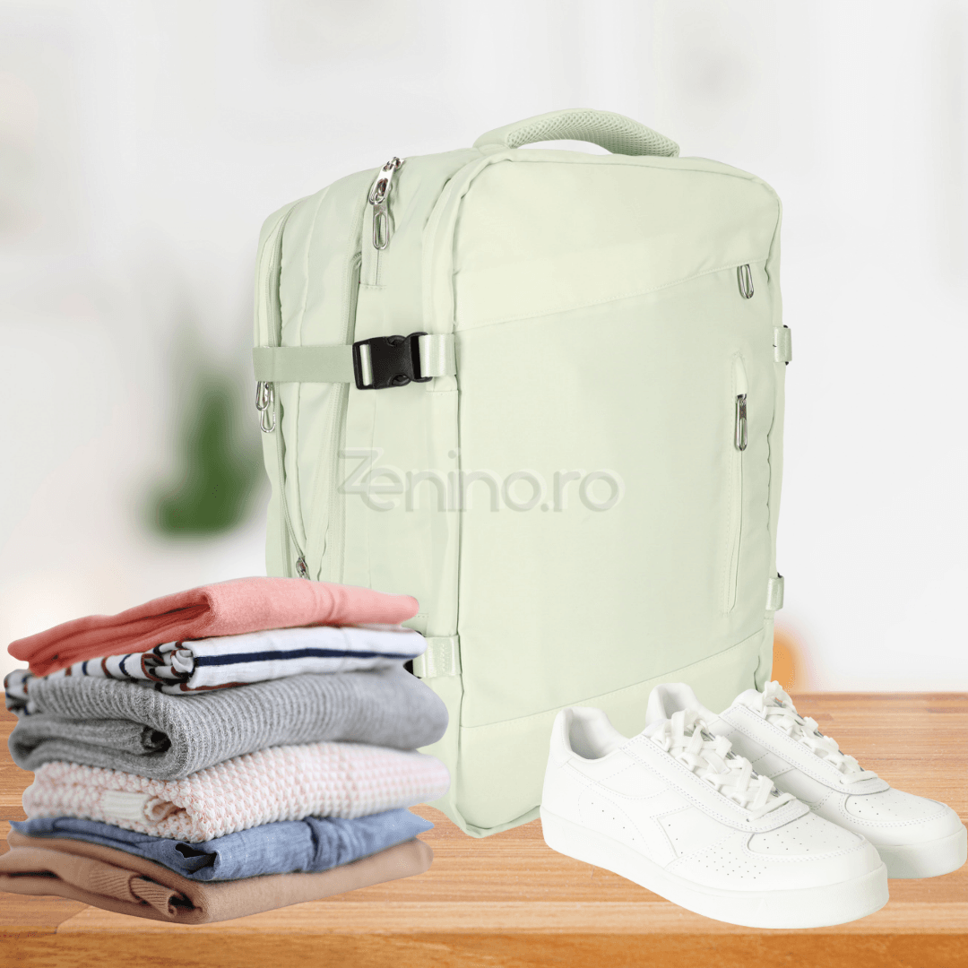 Travel Backpack, 3-4 Compartments, Waterproof Material, Additional Pockets, Expandable to 36 L, Polyester