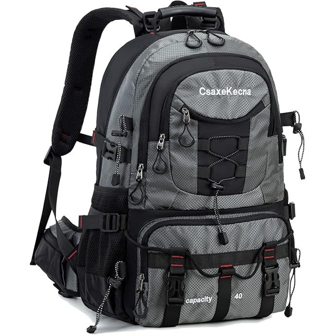 35L Travel Backpack, Compartmented, Laptop Protection, Side Pockets, Waterproof Material