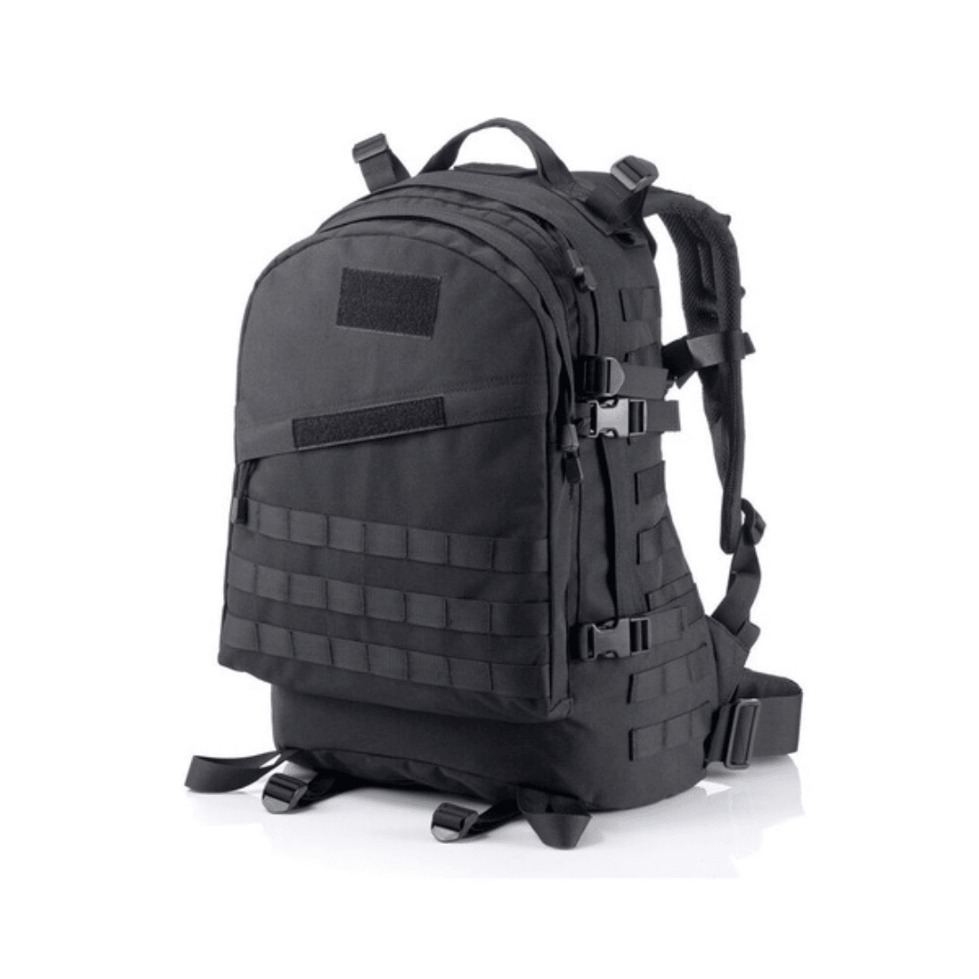 Rucsac Tactic Militar, 40L, Impermeabil, 2 Compartimente, Centuri de Prindere, Acoperire PVC, Incapator, 45x35x18cmNegru