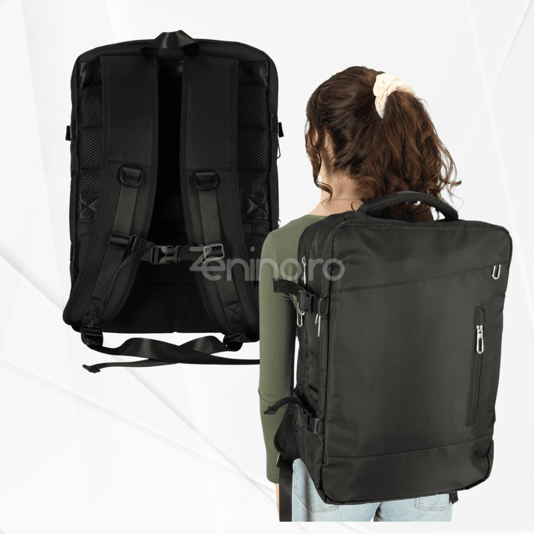 Travel Backpack, 3-4 Compartments, Waterproof Material, Additional Pockets, Expandable to 36 L, Polyester