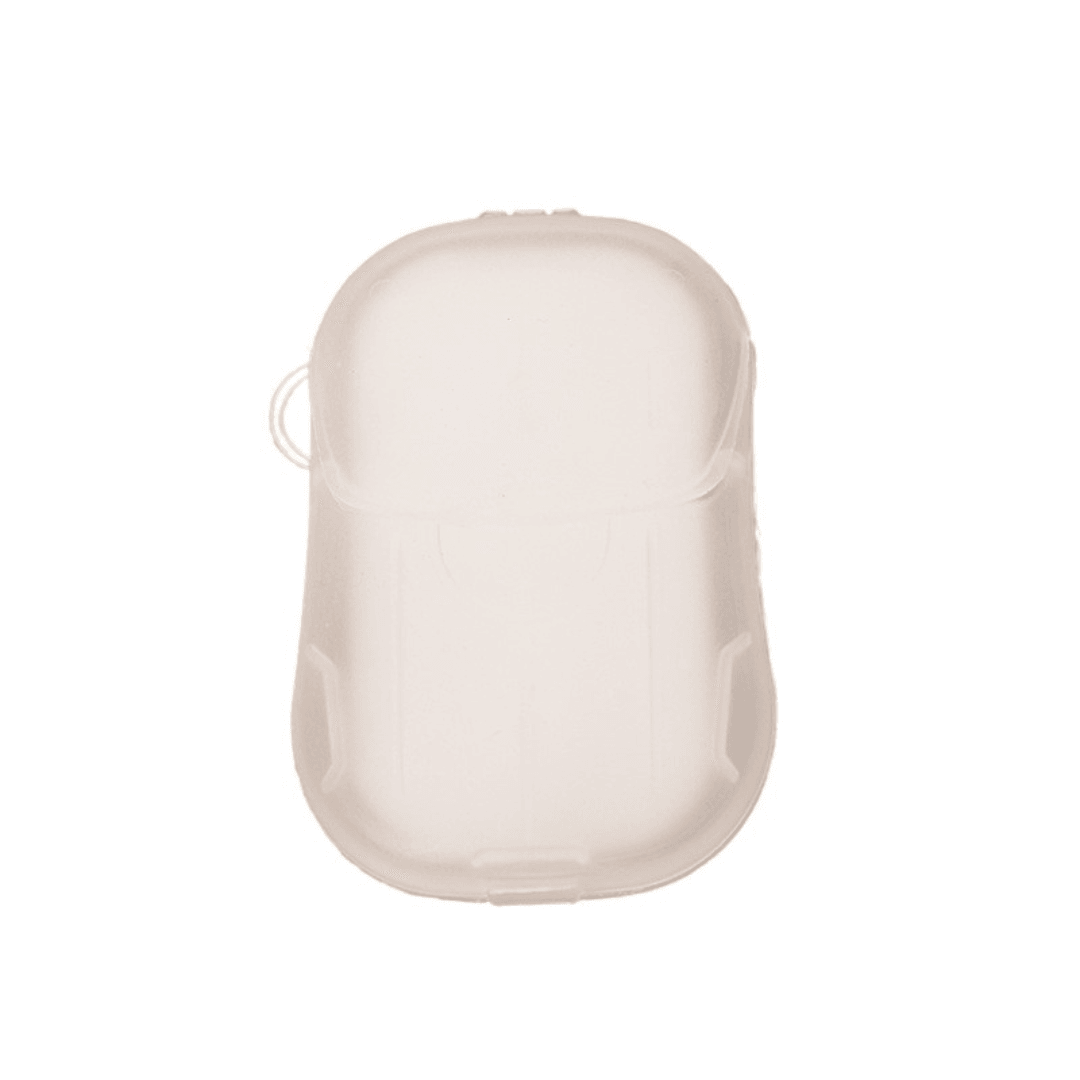 Set of 20 Soap Sheets, Mini Box Included, Single Use, Perfect for Travel, Biodegradable, Compact Size, 7x4.6cm