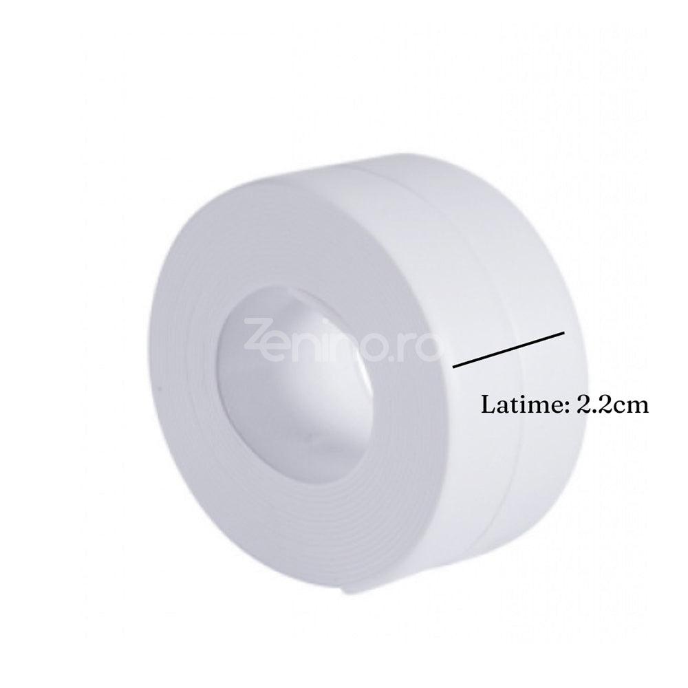 Banda Adeziva, pentru Etansare, Impermeabila, Previne Mucegaiul, Latime 2.2cm, Alba
