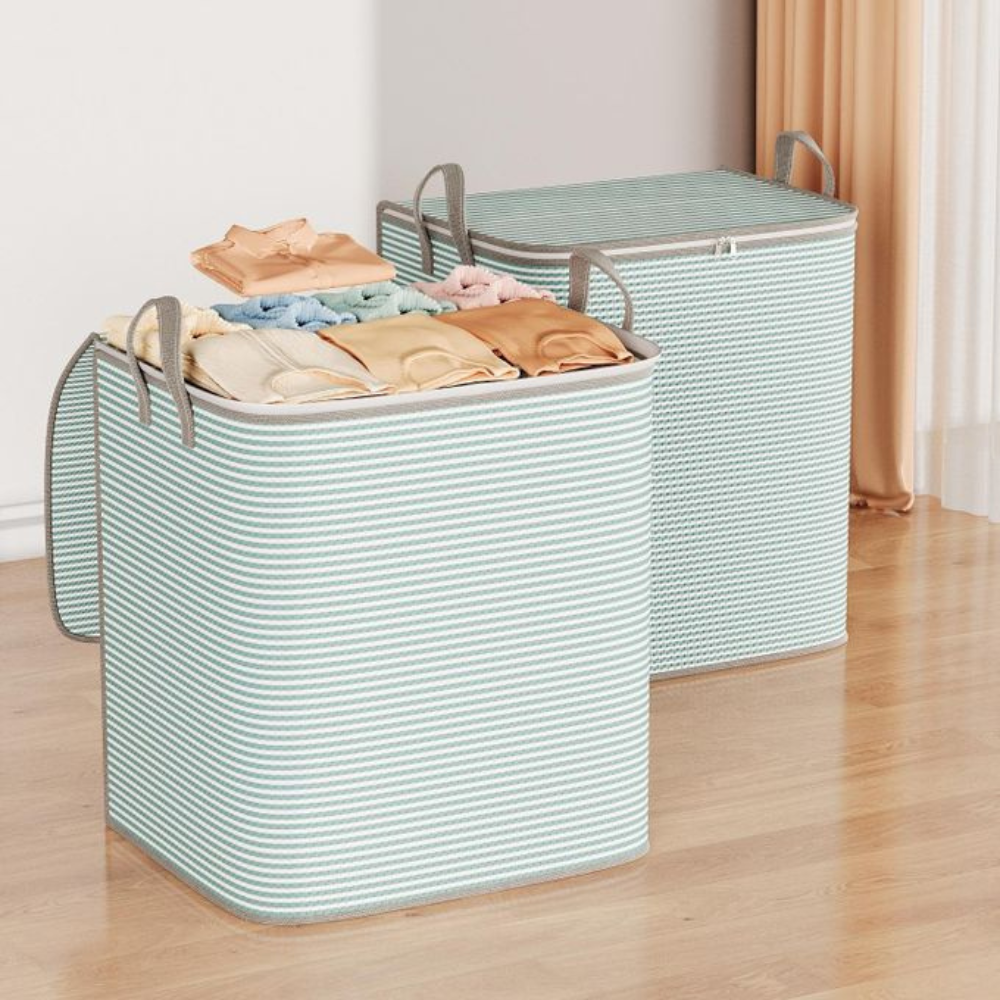 Cutie Depozitare 80-180 Litri, Inchidere cu Fermoar, Material Textil, Pliabil