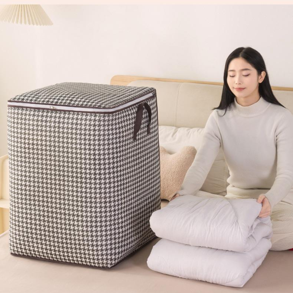 Cutie Depozitare 80-180 Litri, Inchidere cu Fermoar, Material Textil, Pliabil