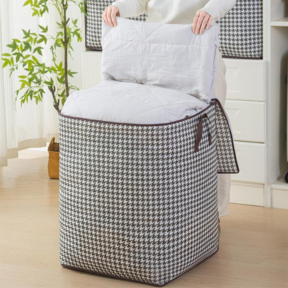 Cutie Depozitare 80-180 Litri, Inchidere cu Fermoar, Material Textil, Pliabil