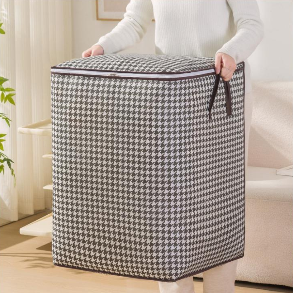 Cutie Depozitare 80-180 Litri, Inchidere cu Fermoar, Material Textil, Pliabil