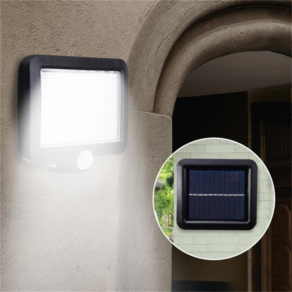 Lampa cu Panou Solar, Senzor de Miscare, 50W, 56-100 Leduri, Eficienta Energetica