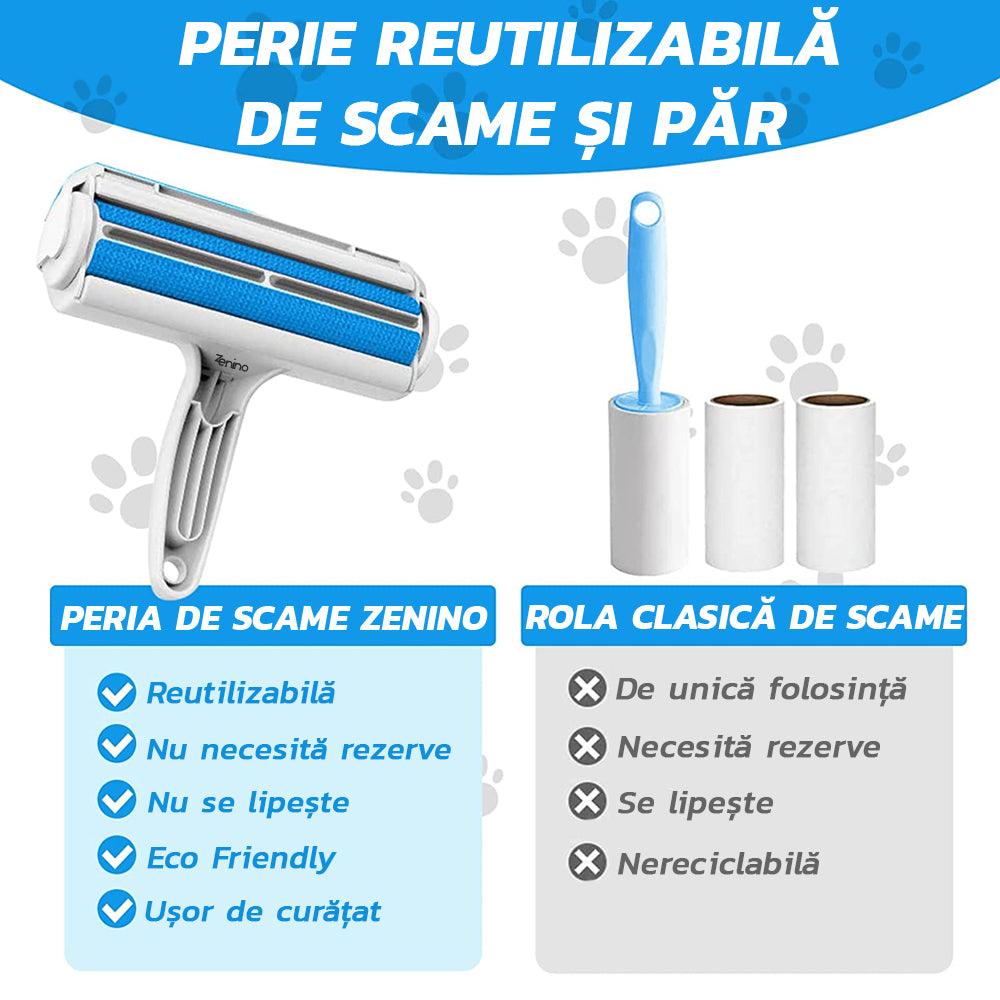 Perie Curatare Par, Reutilizabila, pentru Orice Suprafata, Indepartare Scame, Alb