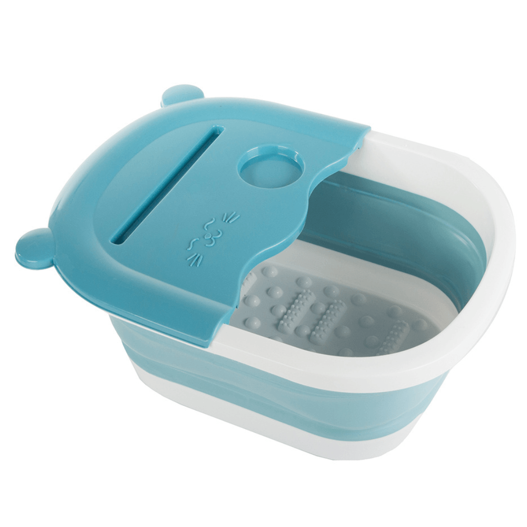 Foot Massage Tub, Foldable Model, Portable, Phone/Cup Holder, Silicone