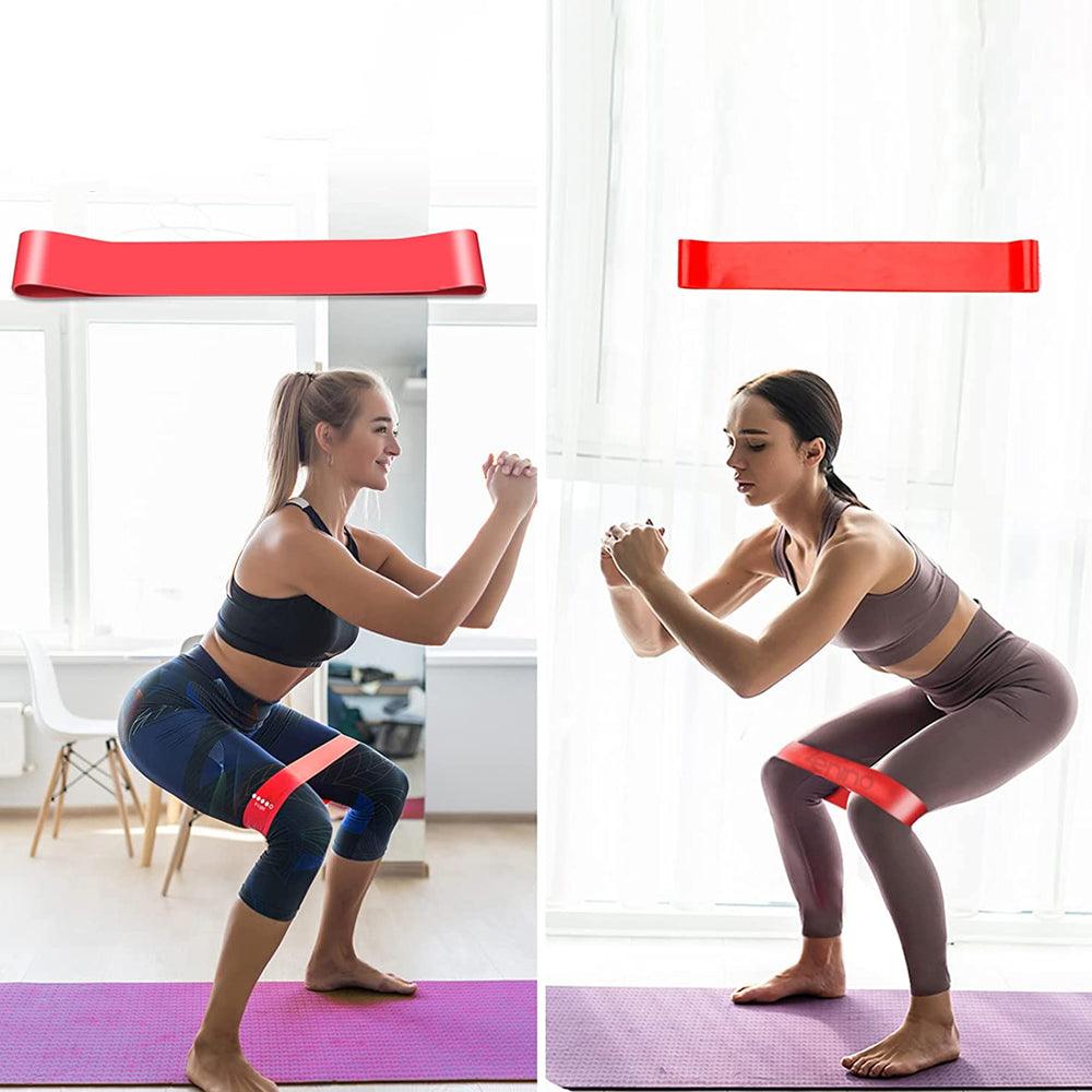 Set 5 Benzi Elastice Rezistenta, Diferite Niveluri de Dificultate, Fitness, Yoga, Sala, Multicolor