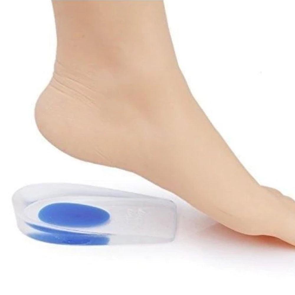 Set of 2 Elevating Insoles, Heel Support, Heel Pads, Silicone, Transparent