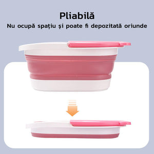 Cadita pentru Masaj Picioare, Model Pliabil, Portabil, Suport Telefon/Pahar, Silicon