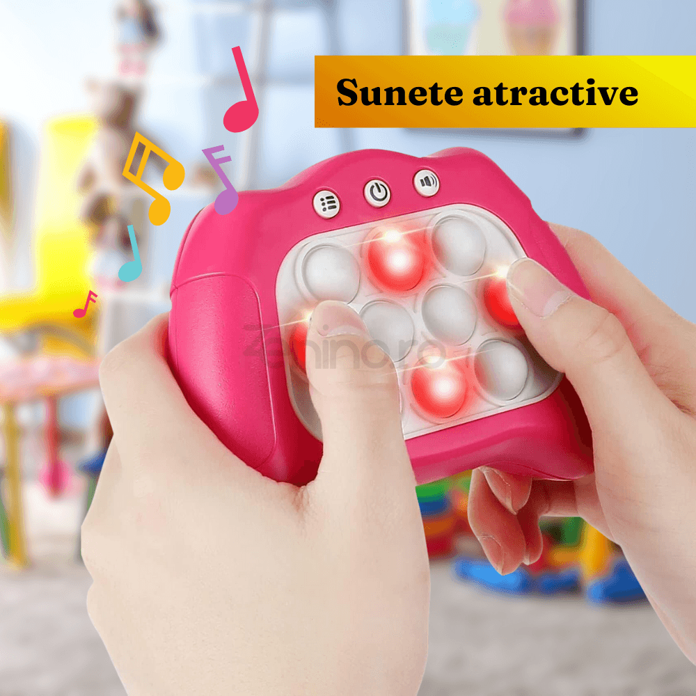 Pop It Console Interactive, Antistress, Portable, Compact, with Batteries, Premium ABS, Silicone, 4 Game Modes, +3 Years