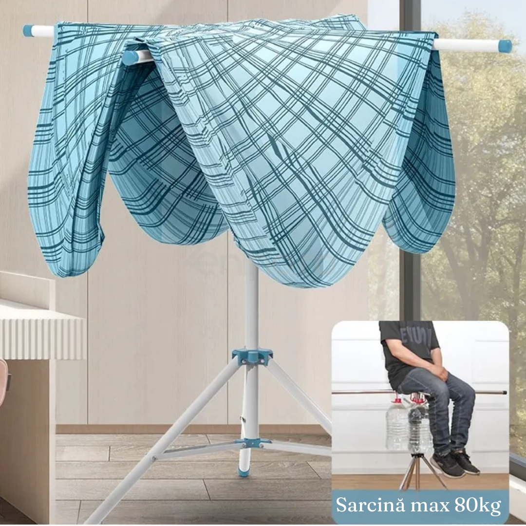 Clothes Dryer, Umbrella type, 4 Arms, Indoor, Outdoor, Non-Slip Support, Aluminum, Height between 108-165cm 