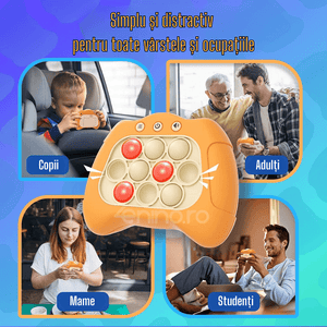 Pop It Interactive Console, 4 Game Modes, Antistress, Portable, Compact, with Batteries, Premium ABS, Silicone, for All Ages