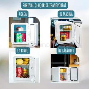 8L Portable Mini Refrigerator, Heating and Cooling Function, for Food and Cosmetics