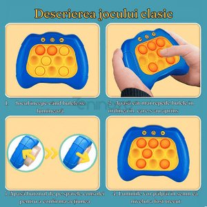 Pop It Console Interactive, Antistress, Portable, Compact, with Batteries, Premium ABS, Silicone, 4 Game Modes, +3 Years