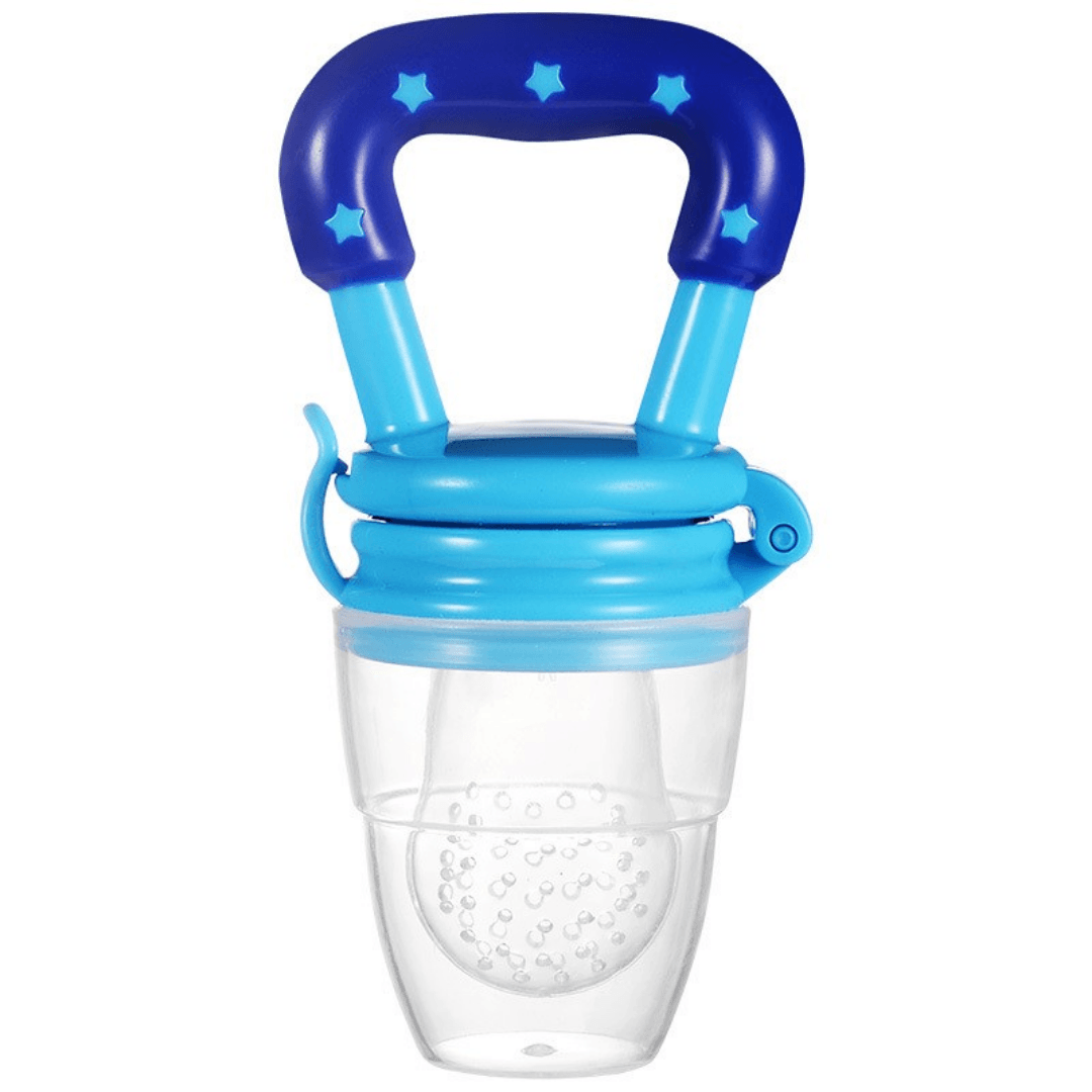 Pacifier for Diversification, Teething, for Fruit, Puree, BPA Free, Protective Cap, Leakproof Closure, Easy to Clean, Blue