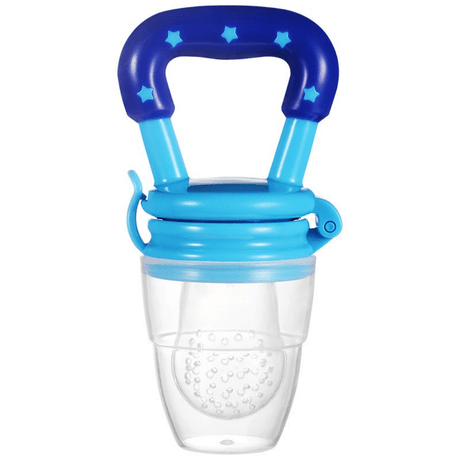 Pacifier for Diversification, Teething, for Fruit, Puree, BPA Free, Protective Cap, Leakproof Closure, Easy to Clean, Blue