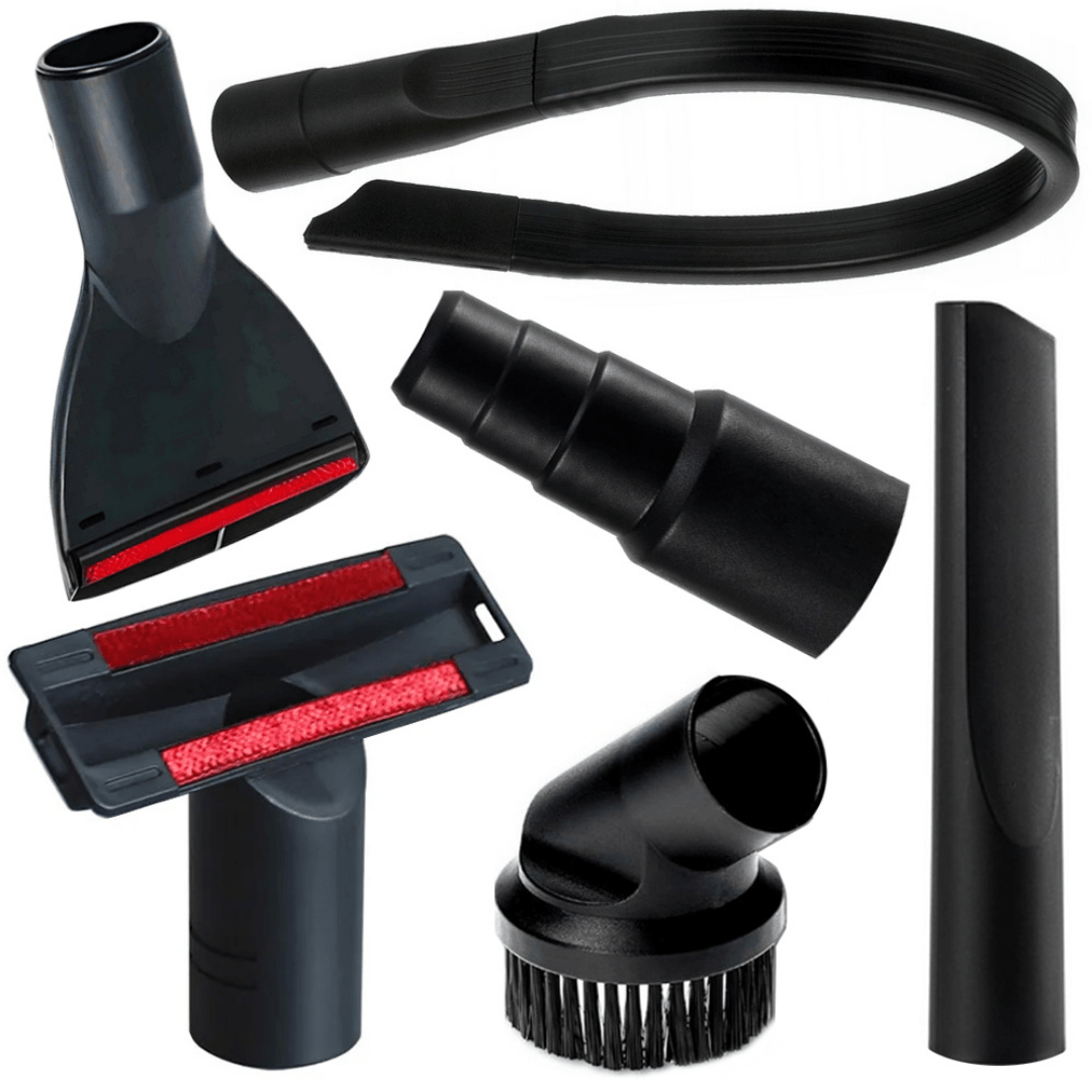Set of 6 Vacuum Cleaner Heads, Soft Brushes, for Sofas, Cars, Carpets, 32mm, 31-35mm Adapter, Efficient Cleaning, ABS