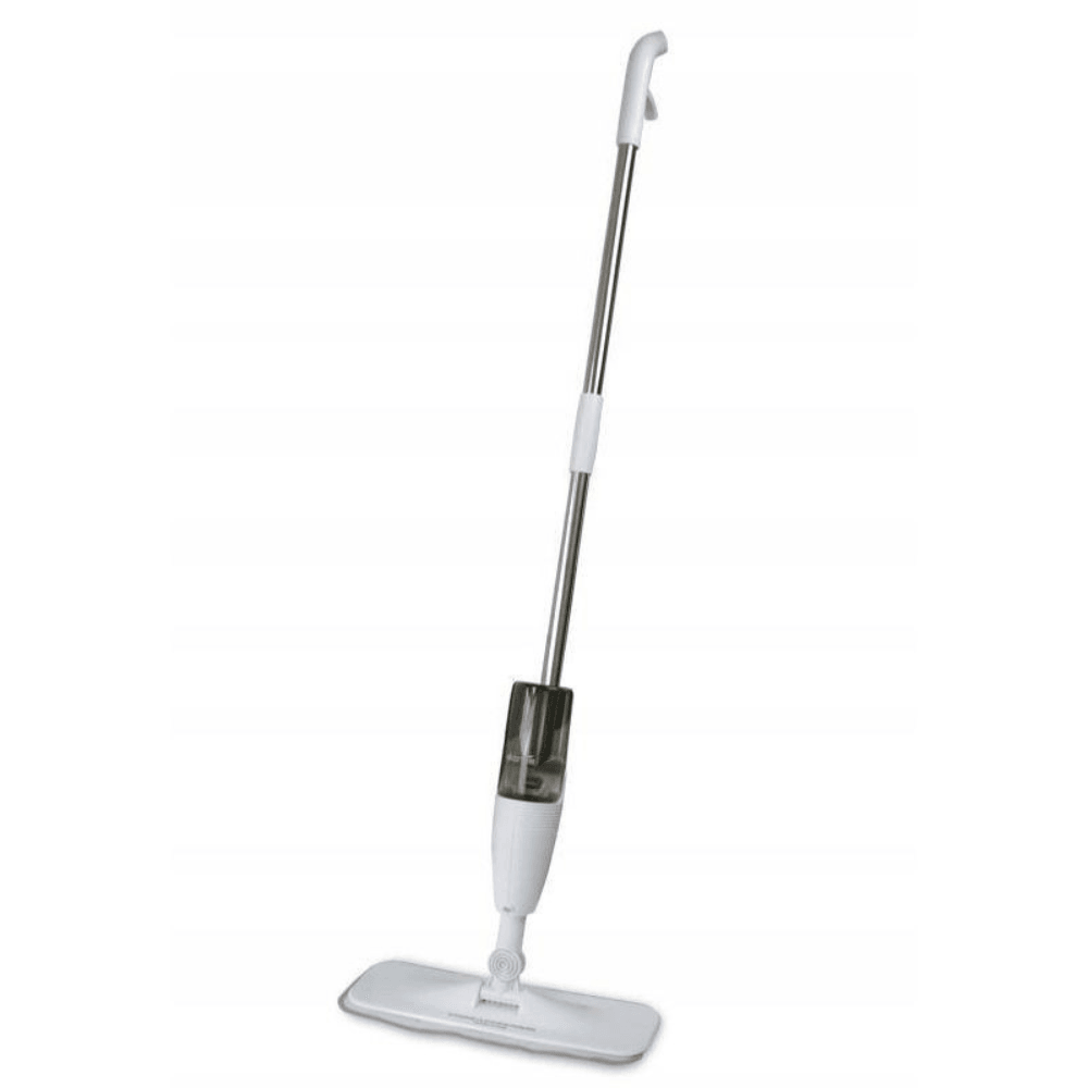 Flat Mop with Sprayer, 350 ml Tank, Multiple Surfaces, Compact, Ergonomic Handle, Efficient Cleaning, Easy to Maneuver, with Two Microfiber Refills, 125 x 40 cm 