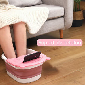Foot Massage Tub, Foldable Model, Portable, Phone/Cup Holder, Silicone