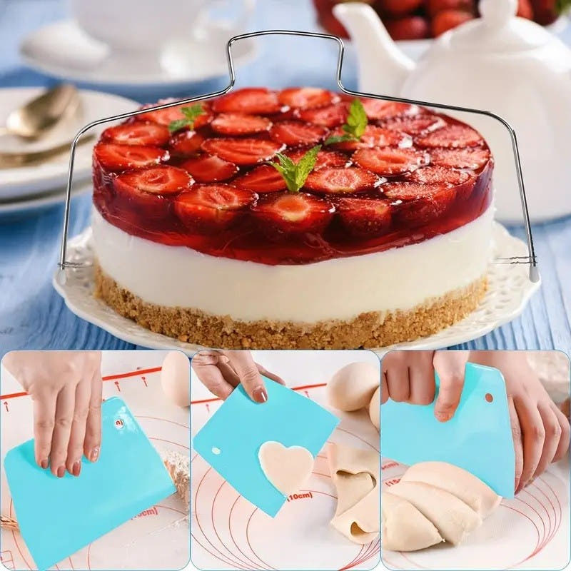 Set 216 Piese Patiserie, Tavi de Copt, Forme Briose, Pos Ornat, Accesorii