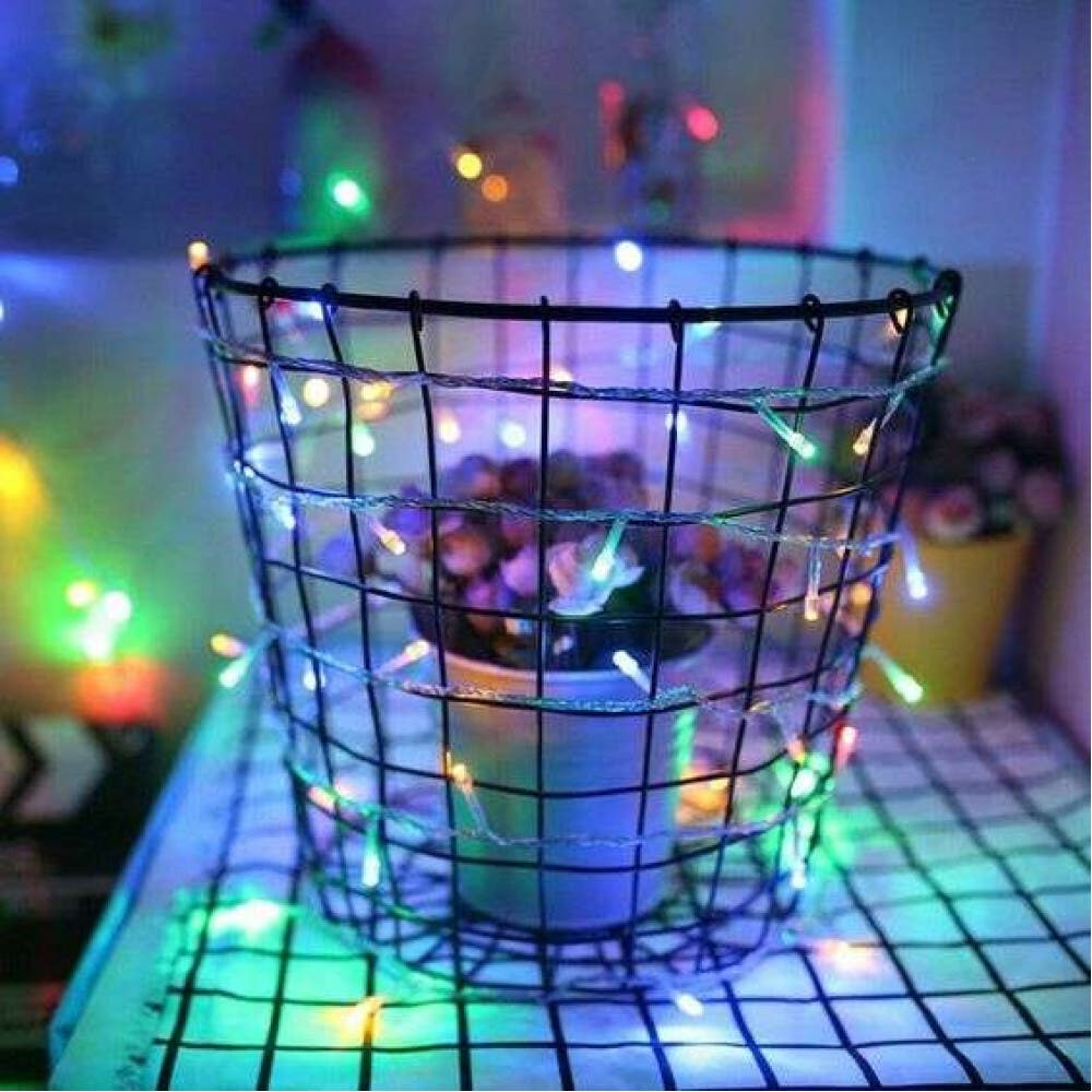 Linear Christmas Installation, 1m/3m/5m, 2 Lights, Batteries, Transparent Wire