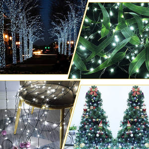 Linear Christmas Installation, 1m/3m/5m/10m, IP20, 2 Lights, Green Wire, Batteries