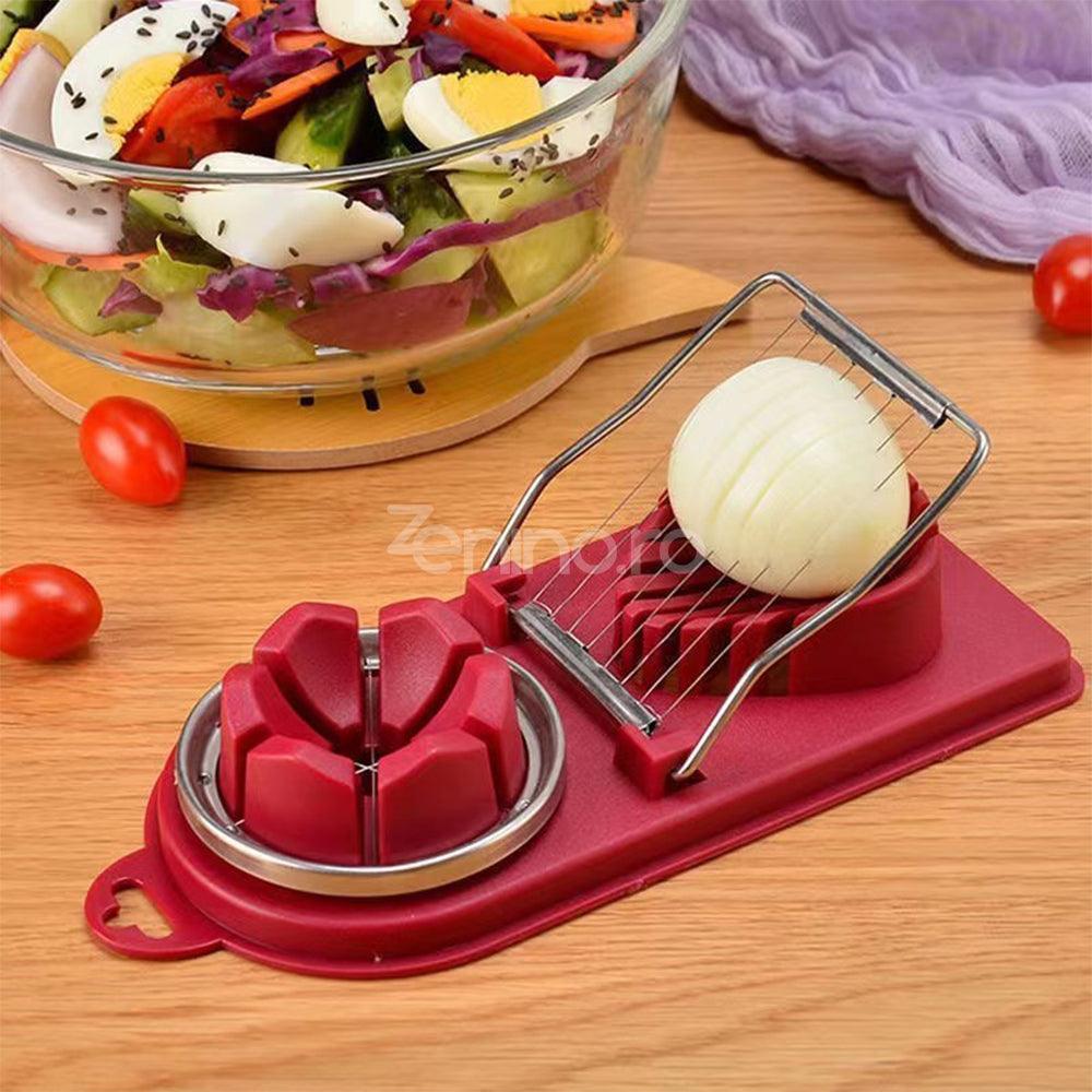 Multifunctional Slicer, 2 Shapes, for Eggs, Mozzarella, Practical, Easy to Use, 21.5cm x 8.5cm