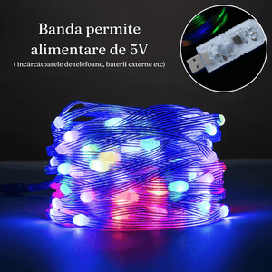LED Strip 10m, Application, 24 Key Remote Control, USB, IP65, Light Effects, Indoor/Outdoor, Multicolor