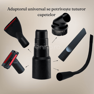 Set of 6 Vacuum Cleaner Heads, Soft Brushes, for Sofas, Cars, Carpets, 32mm, 31-35mm Adapter, Efficient Cleaning, ABS