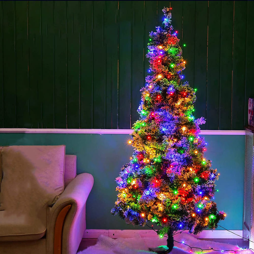 Linear Christmas Installation, 1m/3m/5m/10m, IP20, 2 Lights, Green Wire, Batteries