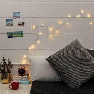 Linear Christmas Installation, 1m/3m/5m, 2 Lights, Batteries, Transparent Wire