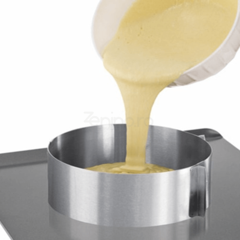 Adjustable Cake Pan, Adjustment 16-30 cm, Height 12 cm, Steel, Safety Clip, Silver