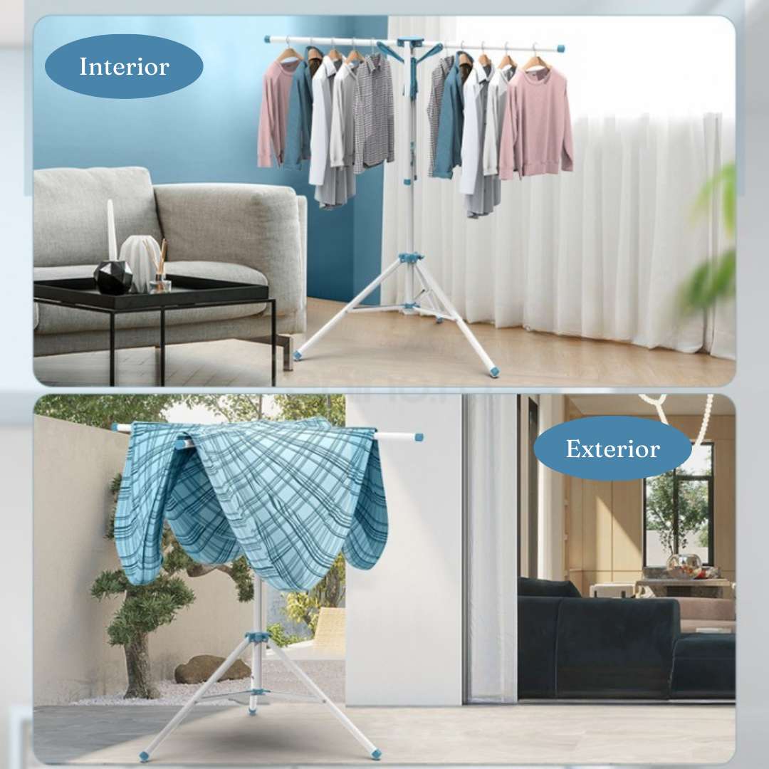 Clothes Dryer, Umbrella type, 4 Arms, Indoor, Outdoor, Non-Slip Support, Aluminum, Height between 108-165cm 